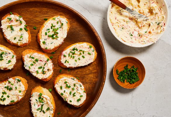 Radish Butter Crostini