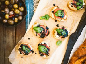 Caprese Baguette Bites