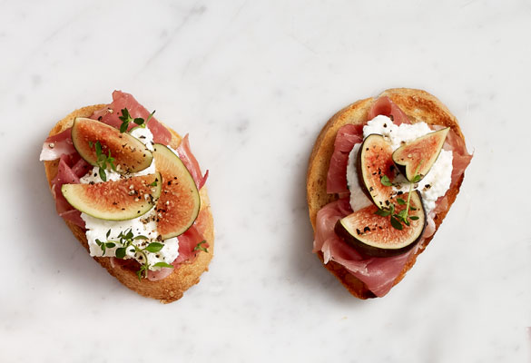 Prosciutto, Ricotta & Fig Crostini