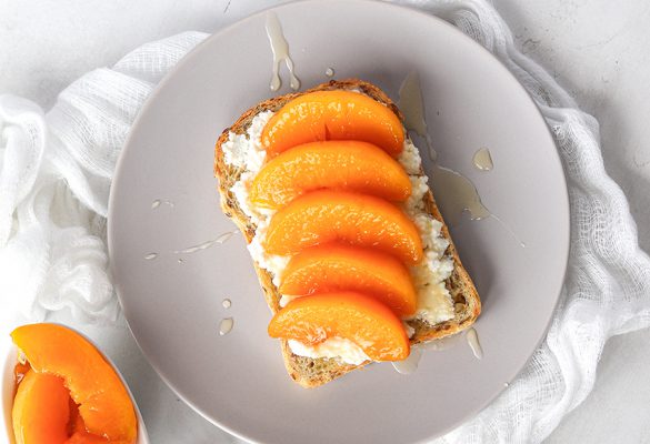 Ricotta and Peach Toast