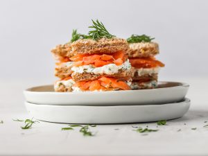 Smoked Salmon & Cream cheese sandwich